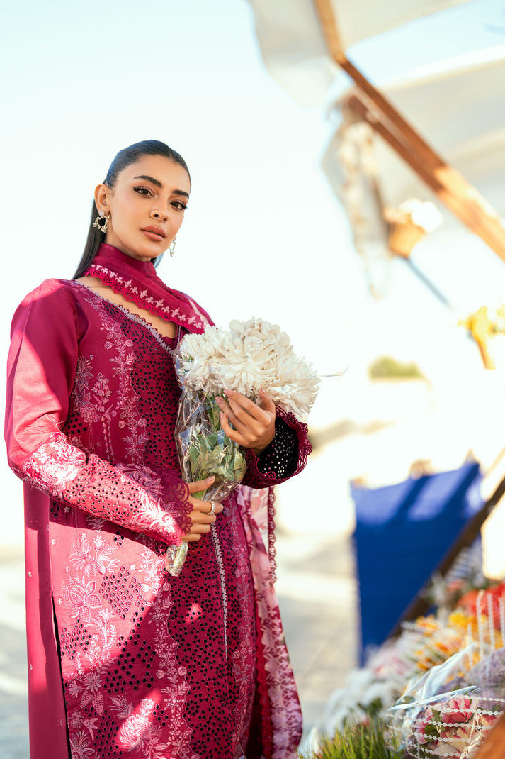 Florent Luxury Embroidered Lawn Unstitched 3Pc Suit FL-07