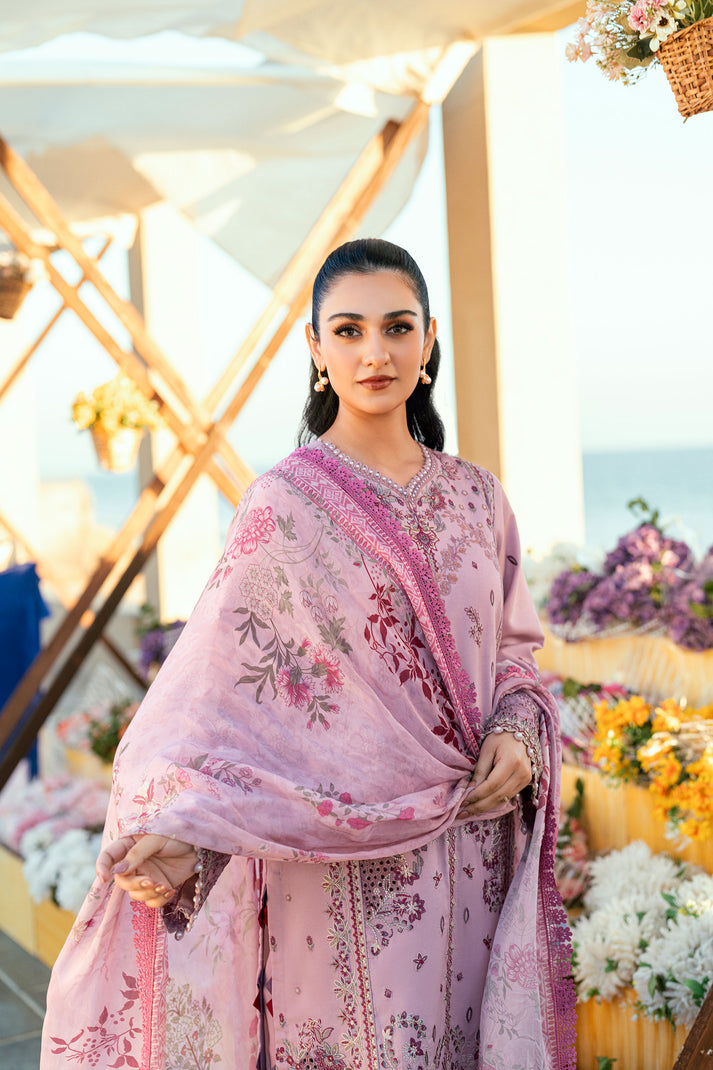 Florent Luxury Embroidered Lawn Unstitched 3Pc Suit FL-08A