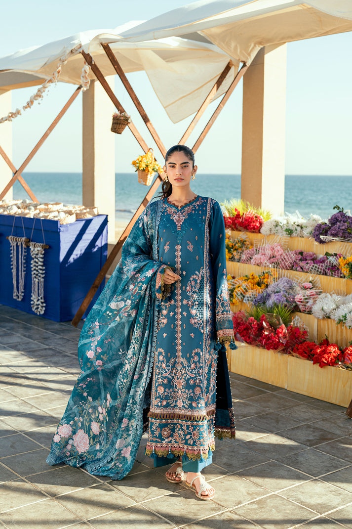 Florent Luxury Embroidered Lawn Unstitched 3Pc Suit FL-08B