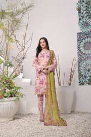 Feathers Chiragh Unstitched Digital Printed Lawn 3Pc Suit FLAMINGO-FT372