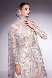 Best of Mushq Embroidered Chiffon Unstitched 3Pc Suit BOM-08 Flavia