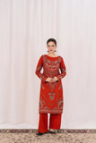 Feathers Fully Embroidered Dhanak Unstitched 2Pc Suit FLAYNE-FT560