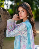 Neeshay Printkari Embroidered Lawn Unstitched 3Pc Suit - FLEURIE