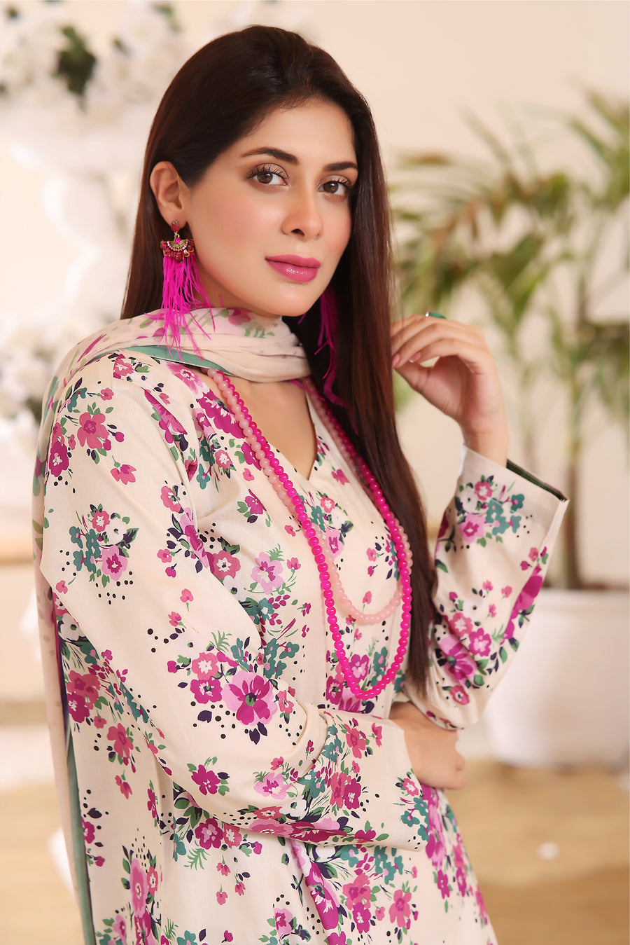 Feathers Chiragh Unstitched Digital Printed Lawn 3Pc Suit FLORA-FT225