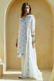 Cross Stitch Premium Embroidered Lawn Unstitched 3Pc Suit D-11 Floral Marine