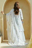 Cross Stitch Premium Embroidered Lawn Unstitched 3Pc Suit D-11 Floral Marine