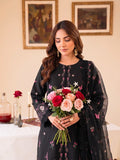 Faiza Faisal FNF Prints Unstitched Lawn 3Pc Suit - FLORAL NOIR