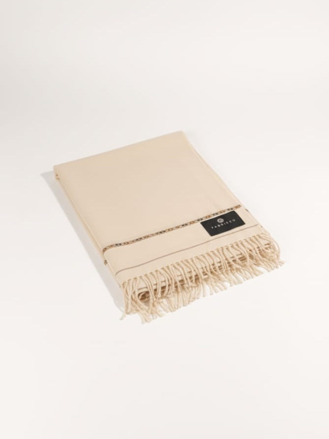 Fabrieco Men's Premium Pashmina Shawl for Winter FM00140 White