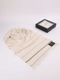 Fabrieco Men's Premium Pashmina Shawl for Winter FM00140 White