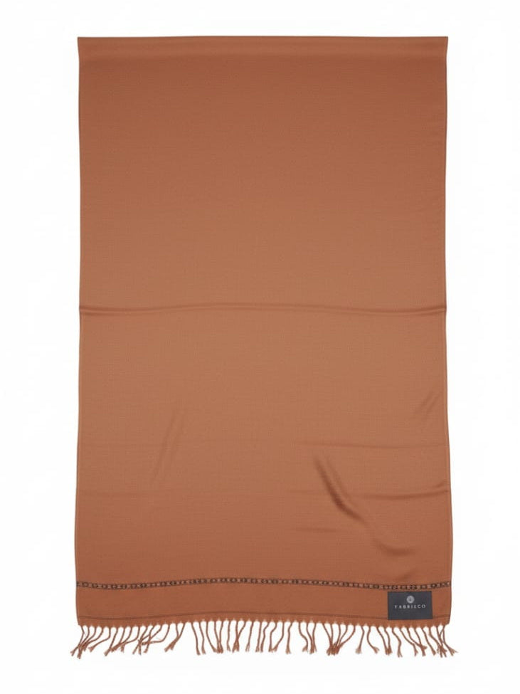 Fabrieco Men's Premium Pashmina Shawl for Winter FM00143 Rust