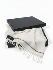 Fabrieco Men's Premium Angoora Shawl for Winter FM00145 White