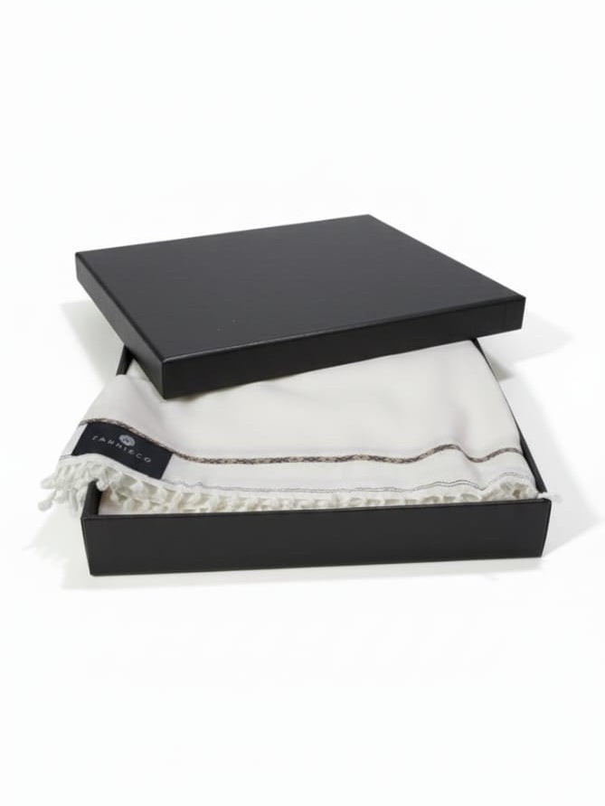Fabrieco Men's Premium Angoora Shawl for Winter FM00145 White