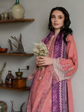 Faiza Faisal Dastaan Embroidered Khaddar Unstitched 3Pc Suit - ROSEATE