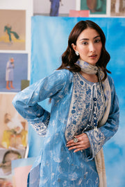 Zync by Florent PrintKaari Embroidered Lawn Unstitched 3Pc Suit FPK-2B