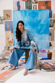 Zync by Florent PrintKaari Embroidered Lawn Unstitched 3Pc Suit FPK-2B