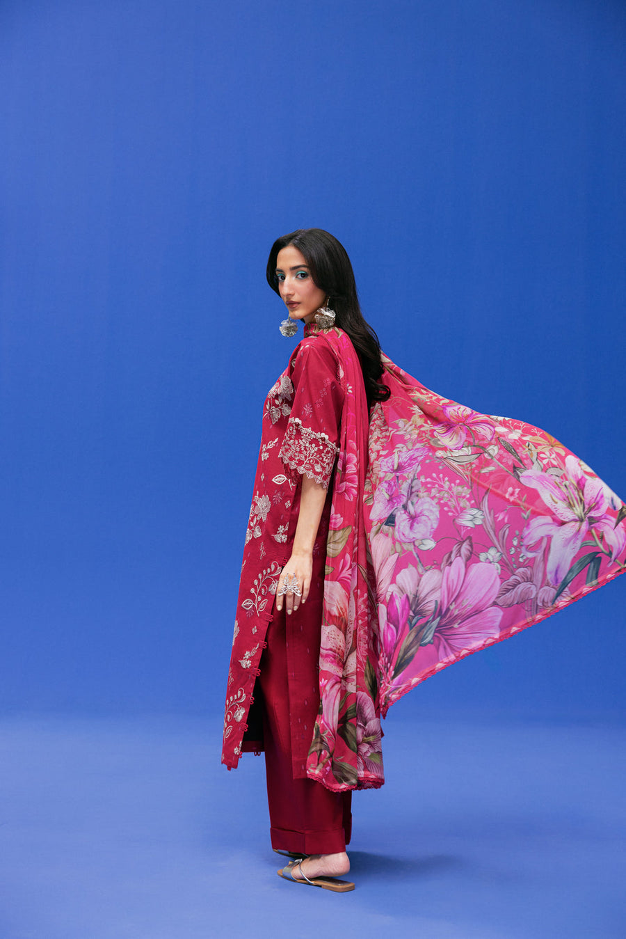 Zync by Florent PrintKaari Embroidered Lawn Unstitched 3Pc Suit FPK-3A