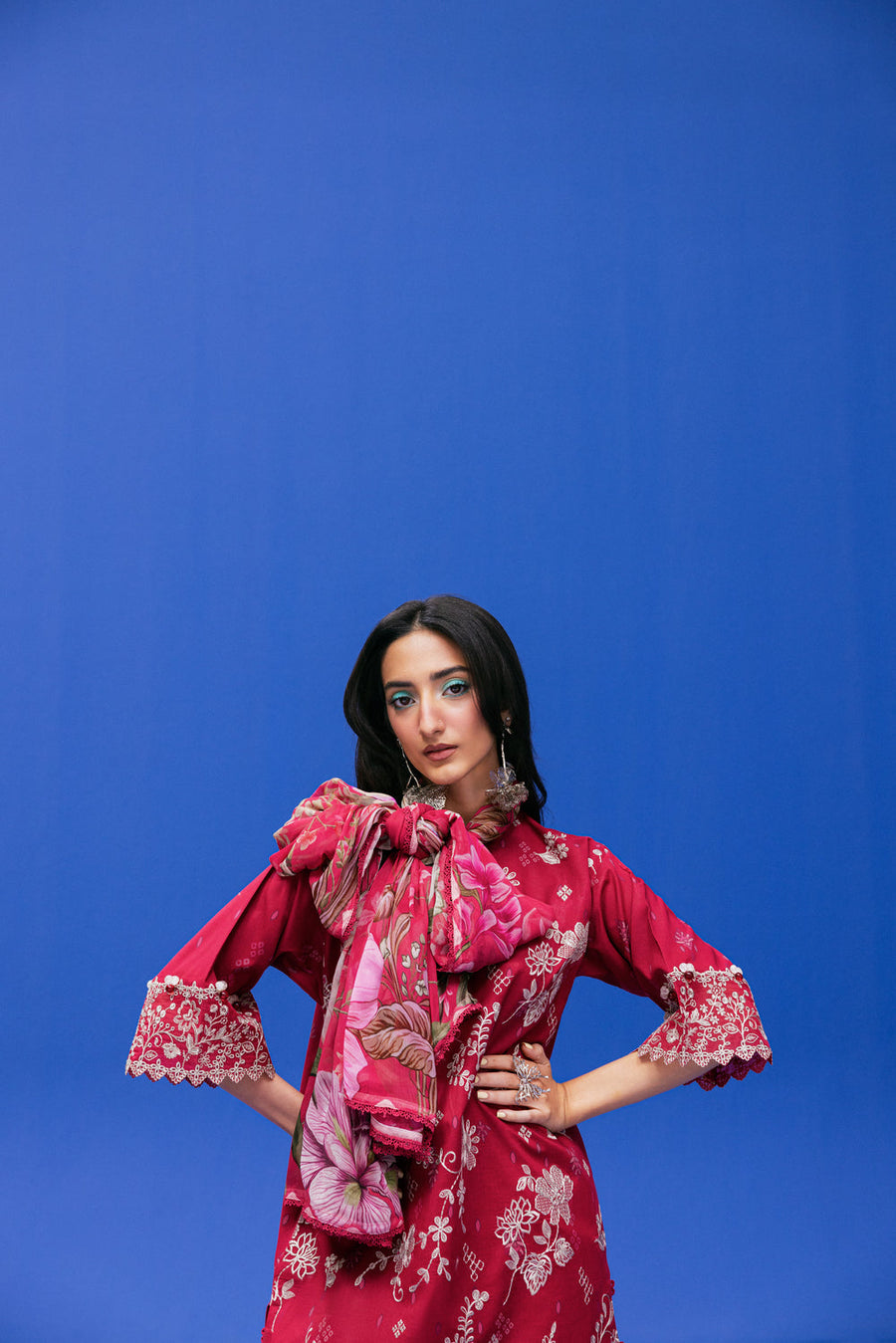 Zync by Florent PrintKaari Embroidered Lawn Unstitched 3Pc Suit FPK-3A