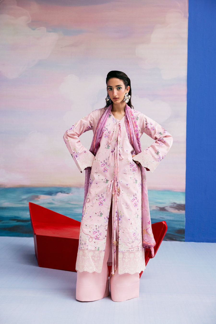 Zync by Florent PrintKaari Embroidered Lawn Unstitched 3Pc Suit FPK-4B