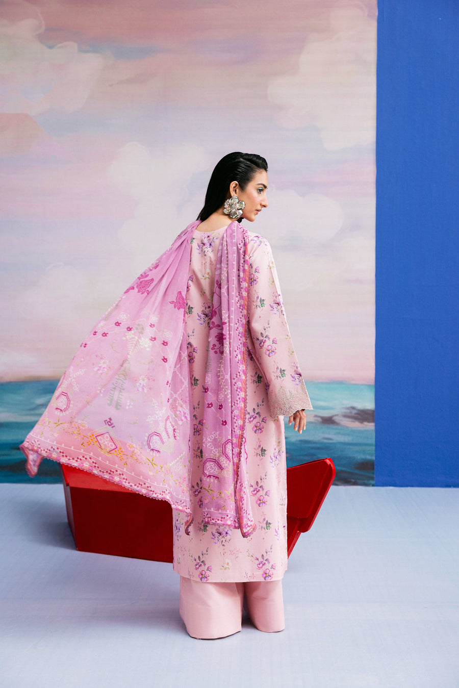 Zync by Florent PrintKaari Embroidered Lawn Unstitched 3Pc Suit FPK-4B
