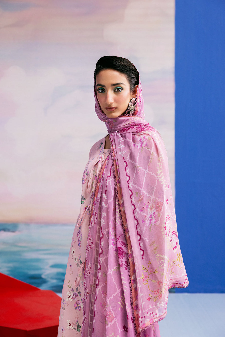 Zync by Florent PrintKaari Embroidered Lawn Unstitched 3Pc Suit FPK-4B