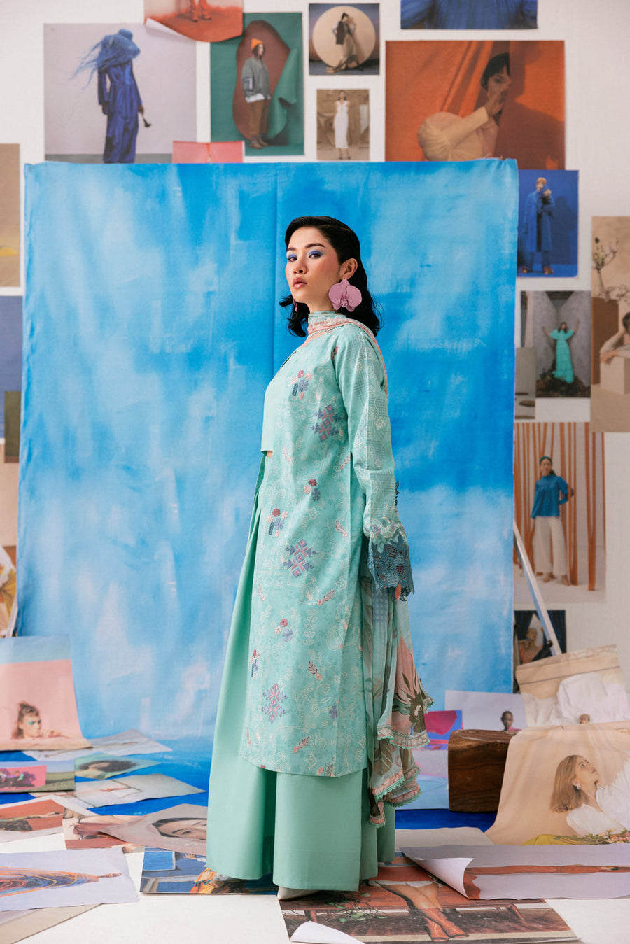 Zync by Florent PrintKaari Embroidered Lawn Unstitched 3Pc Suit FPK-5B
