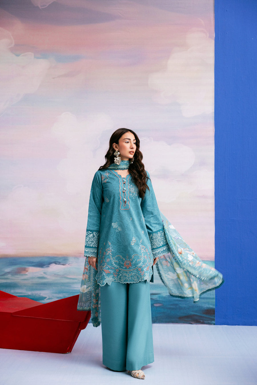 Zync by Florent PrintKaari Embroidered Lawn Unstitched 3Pc Suit FPK-7A
