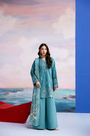 Zync by Florent PrintKaari Embroidered Lawn Unstitched 3Pc Suit FPK-7A