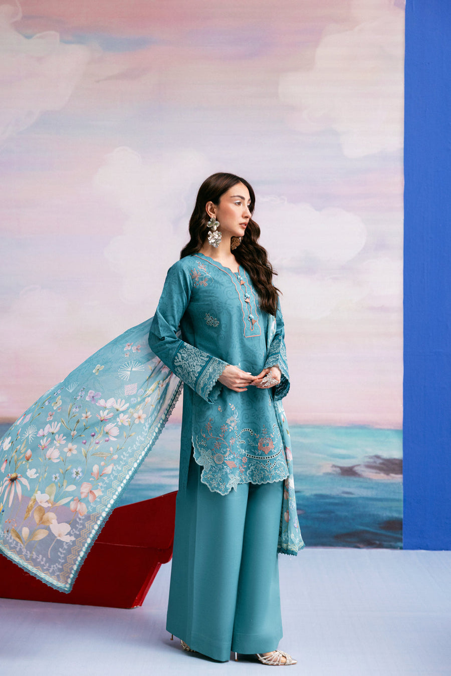 Zync by Florent PrintKaari Embroidered Lawn Unstitched 3Pc Suit FPK-7A