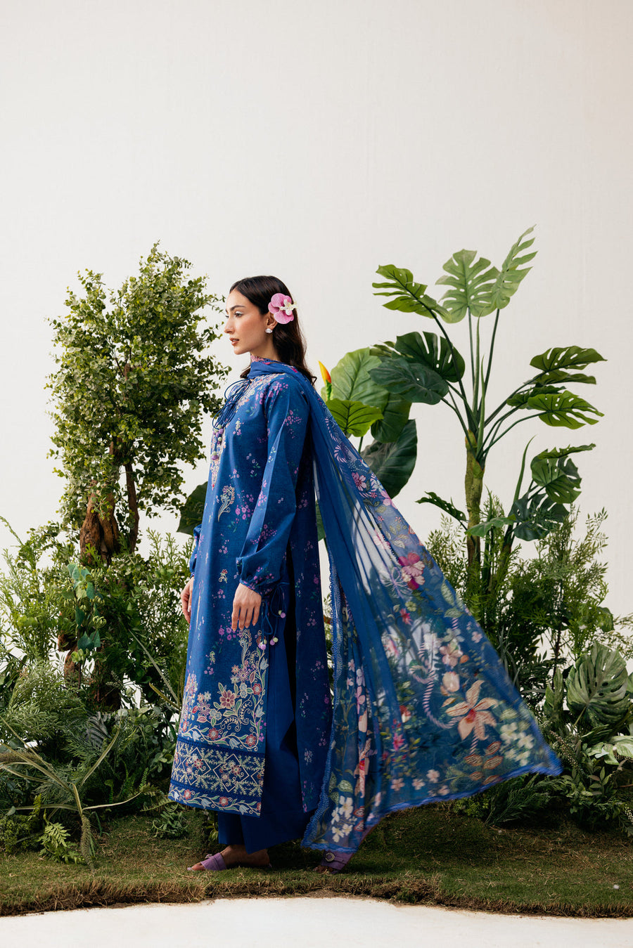 Zync by Florent PrintKaari Embroidered Lawn Unstitched 3Pc Suit FPK-8A