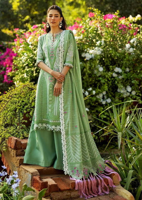 Sadaf Fawad Khan Siraa Embroidered Lawn Unstitched 3Pc Suit D07-A FRENCH HEART