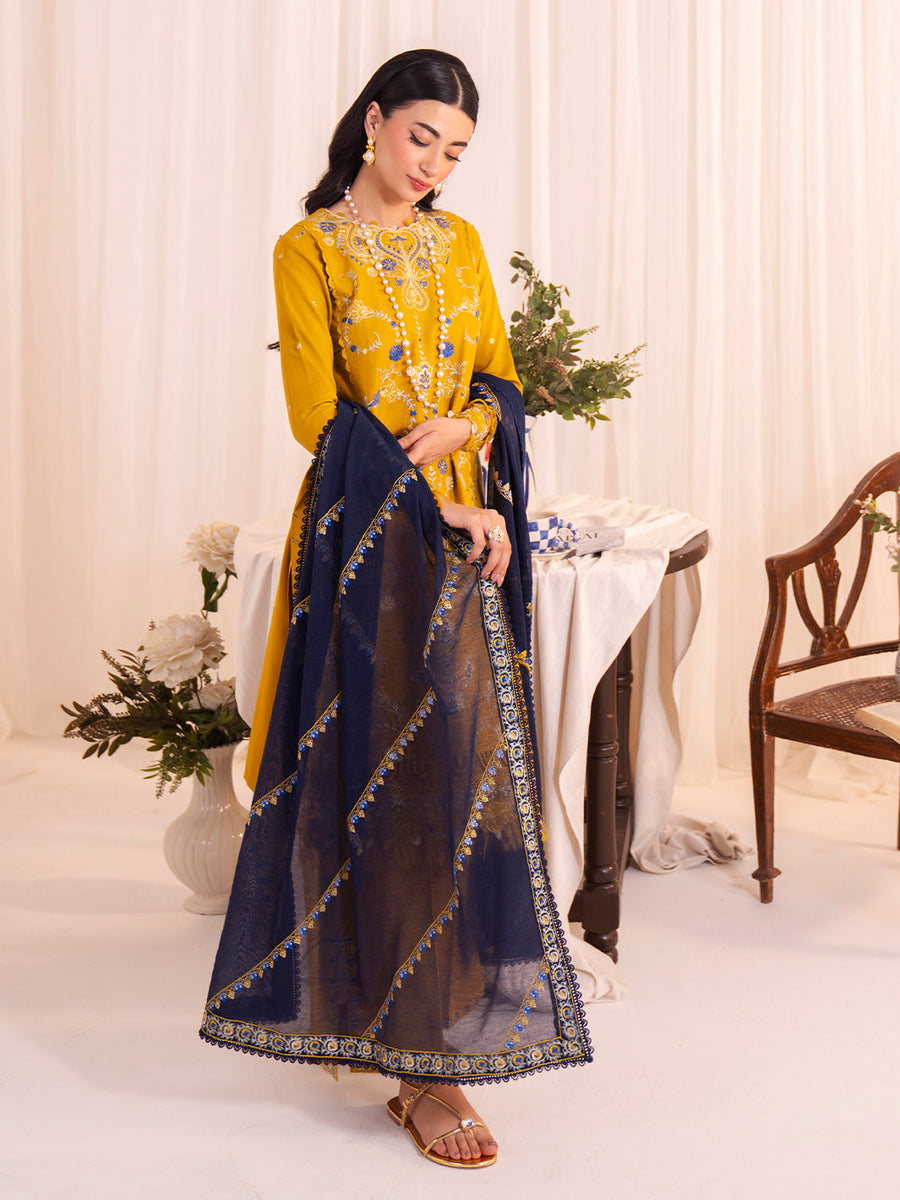 Faiza Faisal Celine Unstitched Lawn 3Pc Suit FNF-SS25-0411 FREYA