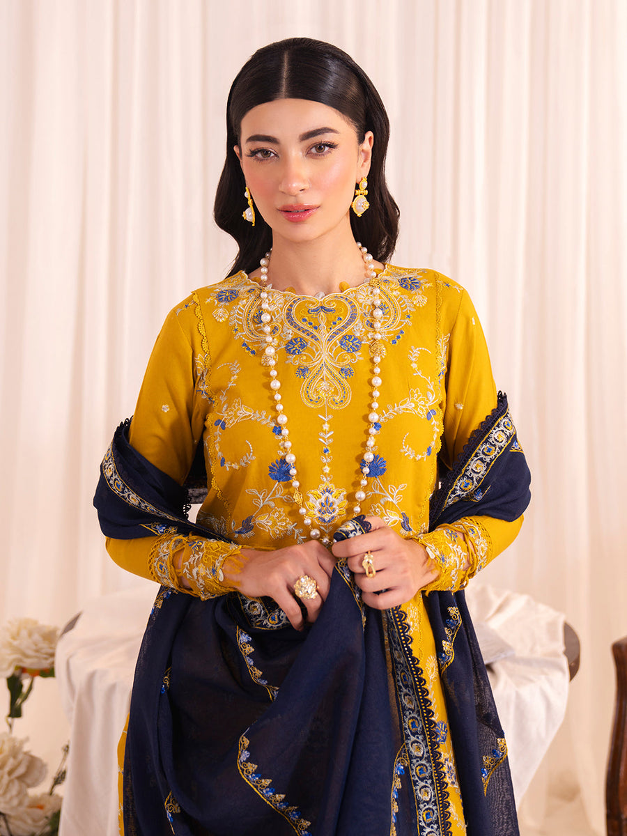 Faiza Faisal Celine Unstitched Lawn 3Pc Suit FNF-SS25-0411 FREYA