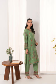 Feathers Fully Embroidered Dhanak Unstitched 3Pc Suit FROSTEN-FT546