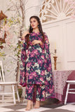 Feathers Unstitched Digital Printed Premium Lawn 3Pc Suit AKS-FT104