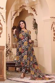 Feathers Unstitched Digital Printed Premium Lawn 3Pc Suit SITAR-FT105