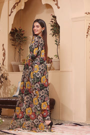 Feathers Unstitched Digital Printed Premium Lawn 3Pc Suit SITAR-FT105