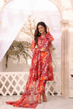 Feathers Unstitched Digital Printed Premium Lawn 3Pc Suit MALEEHA-FT187
