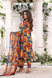 Feathers Unstitched Digital Printed Premium Lawn 3Pc Suit AIZAL-FT191