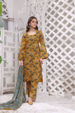 Feathers Unstitched Digital Printed Premium Lawn 3Pc Suit AZA-FT202