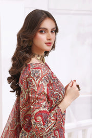 Feathers Unstitched Digital Printed Premium Lawn 3Pc Suit FIDAN-FT209
