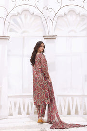 Feathers Unstitched Digital Printed Premium Lawn 3Pc Suit FIDAN-FT209