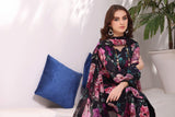 Feathers Unstitched Digital Printed Premium Lawn 3Pc Suit DARK MAVUE-FT210