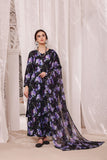 Feathers Unstitched Digital Printed Premium Lawn 3Pc Suit BLUE FOG-FT212