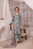 Feathers Unstitched Digital Printed Premium Lawn 3Pc Suit CRIMSON BLUSH-FT215