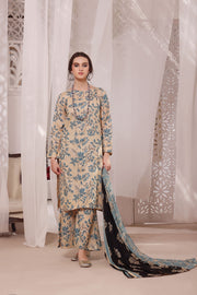 Feathers Unstitched Digital Printed Premium Lawn 3Pc Suit TENDER FROST-FT217