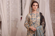 Feathers Unstitched Digital Printed Premium Lawn 3Pc Suit TENDER FROST-FT217