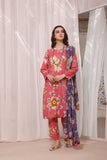 Feathers Unstitched Digital Printed Premium Lawn 3Pc Suit EDEN GLOW-FT218