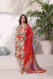 Feathers Unstitched Digital Printed Premium Lawn 3Pc Suit VIBRANT FLICK-FT223