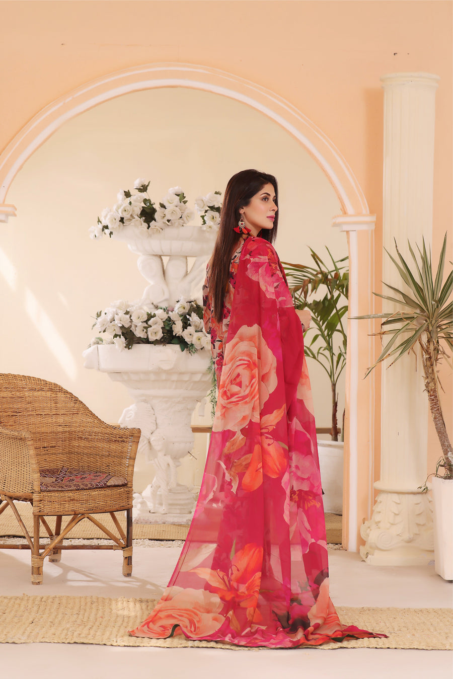 Feathers Unstitched Digital Printed Premium Lawn 3Pc Suit DAISY-FT226