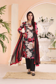 Feathers Unstitched Digital Printed Premium Lawn 3Pc Suit ROSA-FT228